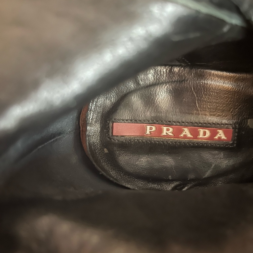 Prada, Black stretch ankle boots. Size 8 - Picture 3 of 7